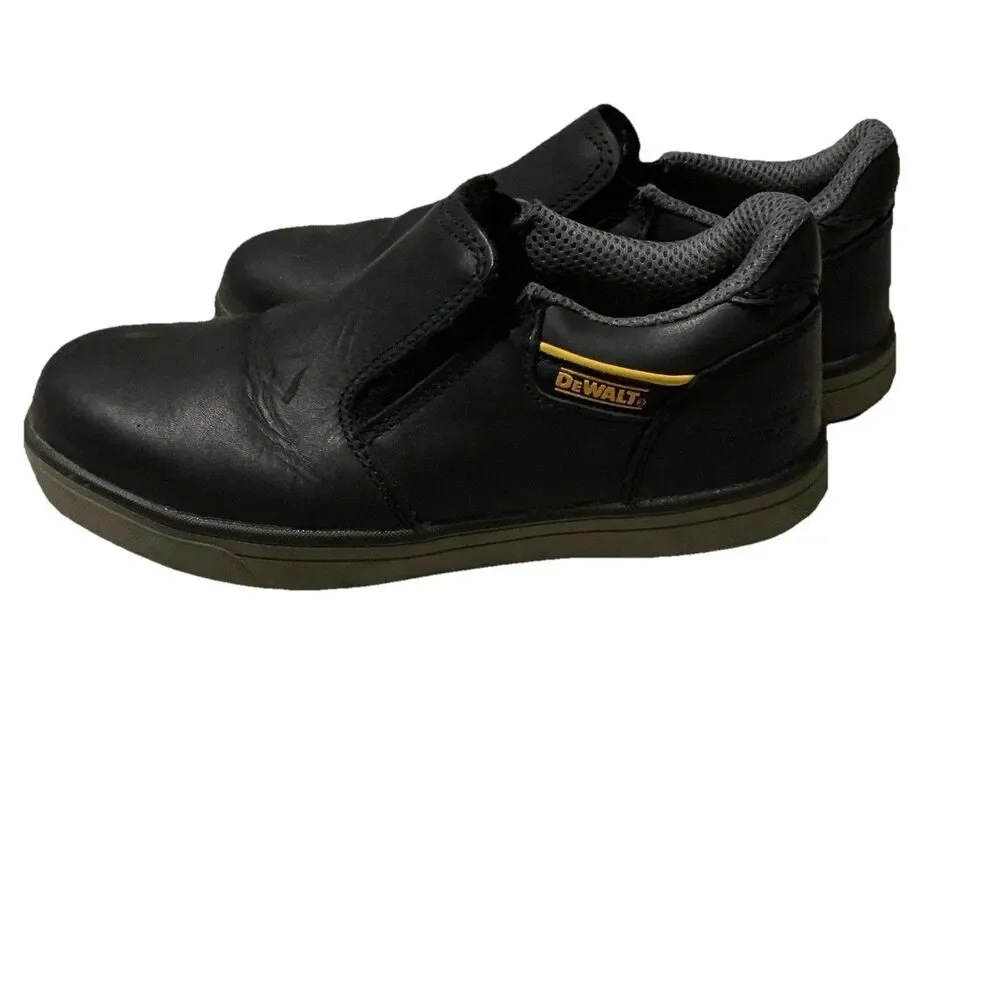 Dewalt Men's Work Steel Toe Black Safety Shoes Size 7 Slip On